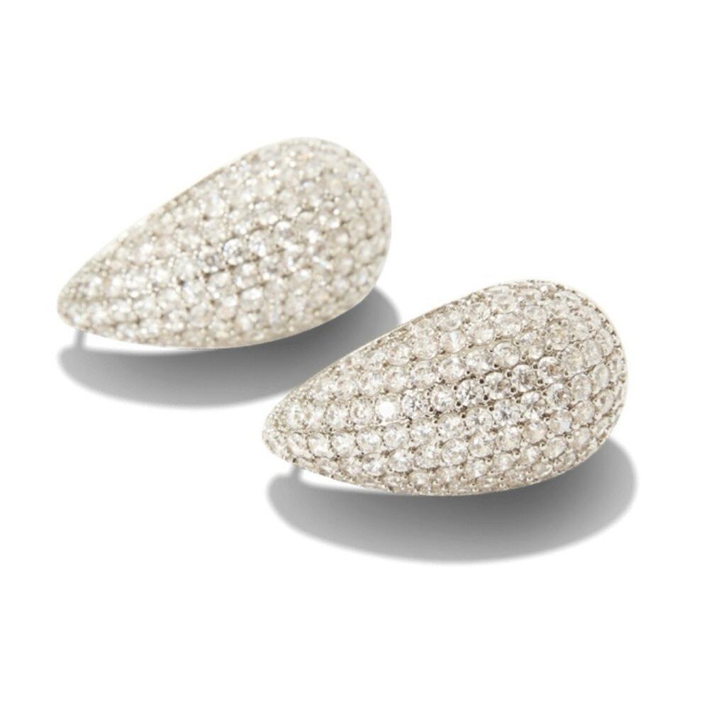 Jewels by Sunaina Narnia Stud Earrings-SILVER -New in Box-FabFitFun SRP $60